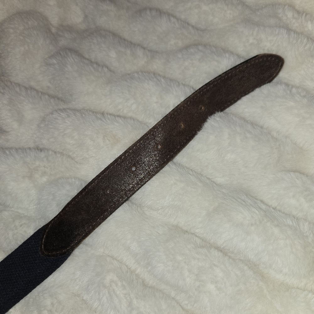 Vineyard Vines Brown Leather Lacrosse [Size 34] Belt Red Preppy Golf - Picture 6 of 7